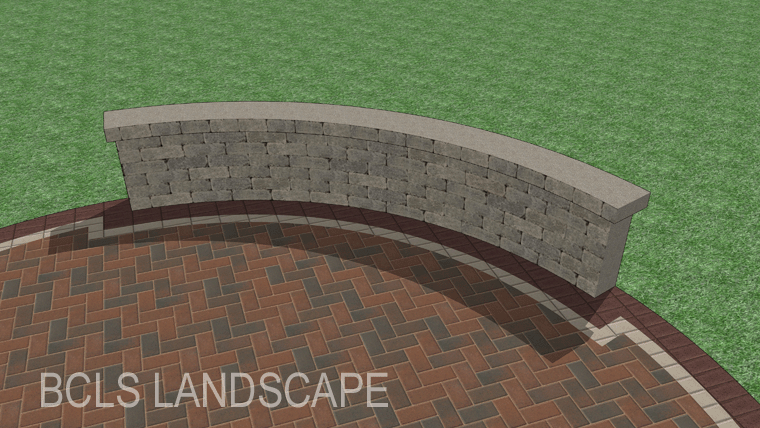 Belgard Weston Curved Seating Wall - BCLS Landscape