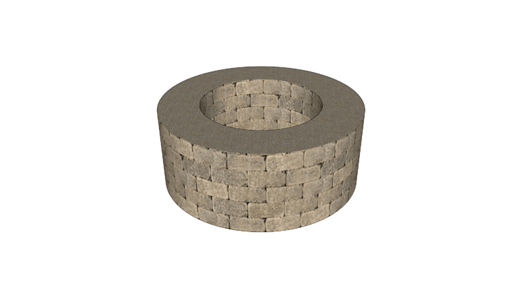 The Monument 48" Round Fire Pit - New Line Ashland Block