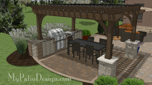 Outdoor Kitchen B15836-Brnr-Per - Heritage Collection