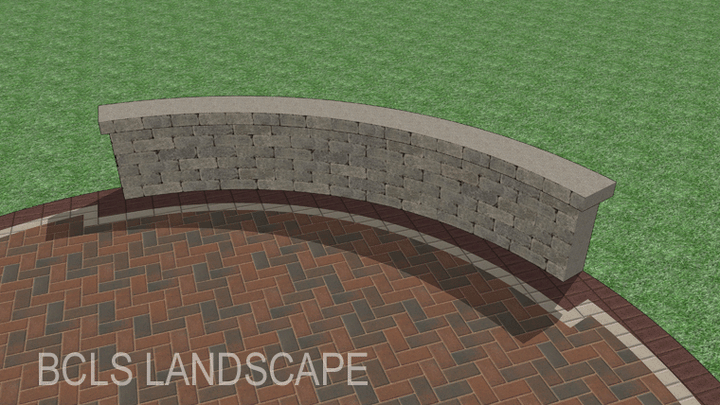 Belgard Weston Curved Seating Wall - BCLS Landscape